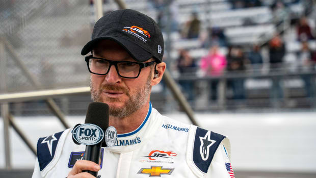 April 9, 2022, Martinsville, VA, United States of America: Dale Earnhardt Jr prepares to take to the track
